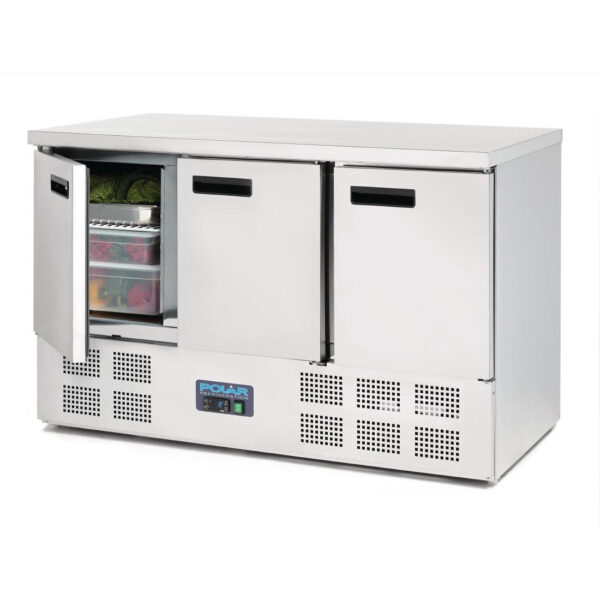 Polar G622 Triple Door Counter Fridge-22654