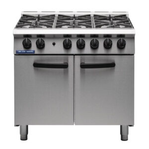 Blue Seal SR Series G750-6 - 6 Burner Range Static Oven-Legs